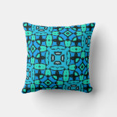 ブルーとグリーンポップ装飾用クッション クッション (裏面)