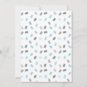 ブルーとグレーのギフトカードシャワー招待状 招待状 (裏面)