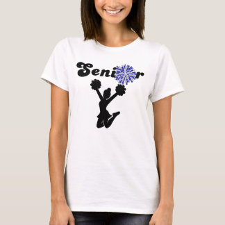 ブルーとグレーのシニアチアリーダー Tシャツ