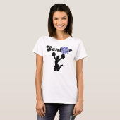ブルーとグレーのシニアチアリーダー Tシャツ (正面フル)