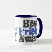 ブルーとグレーのマグカップ ベストフレンドアワード マグカップ (正面右)