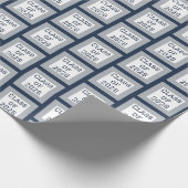 ブルーとグレーの卒業包装紙 | 2026 ラッピングペーパー (角)