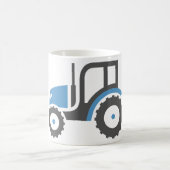 ブルーとグレーの農場トラクターアイコン コーヒーマグカップ (中央)