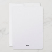 ブルーとゴールドのハッピーホリデー 5x7 パールシマー シーズンカード (裏面)