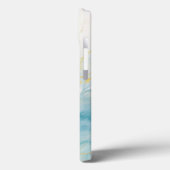 ブルーとゴールドの大理石 Case-Mate iPhoneケース (裏面 / 左)