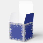 ブルーとシルバーのスノーフレッ結婚クス フェイバーボックス (オープン)