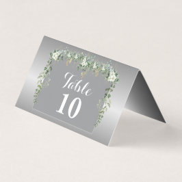 ブルーとシルバーの折り畳みカードのエレガンス