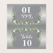 ブルーとシルバーの折り畳みカードのエレガンス (外部フラット)