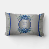 ブルーとシルバーの花びら交響曲 ランバークッション (裏面)