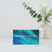 ブルーとターコイズノーザンライト 名刺 (スタンド正面)