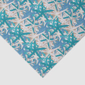 ブルーとターコイズヒトデティッシュペーパー 薄葉紙 (詳細)
