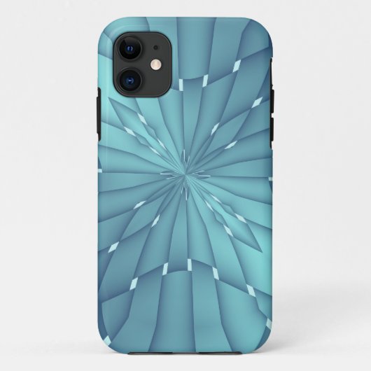 ブルーとターコイズメタリックスター Case-Mate iPhoneケース (裏面)