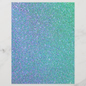 ブルーとティール(緑がかった色)グリッターテクススクレーブック紙 (裏面)