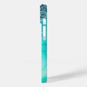 ブルーとティール（緑がかった色）抽象芸術アート Case-Mate iPhoneケース (裏面 / 左)