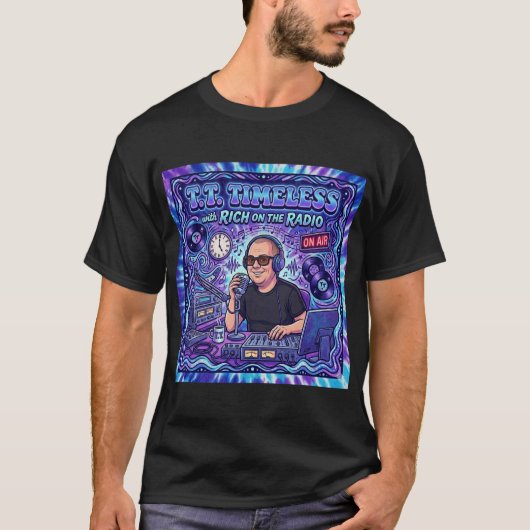 ブルーとパープルのタイダイTシャツ Tシャツ (正面)