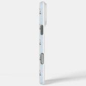 ブルーとピンクのアジサイのモノグラム Case-Mate iPhoneケース (裏面 / 右)