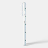 ブルーとピンクのアジサイのモノグラム Case-Mate iPhoneケース (裏面 / 左)