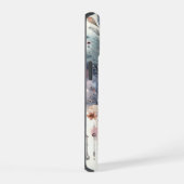 ブルーとピンクのドリームキャッチャー iPhone 15ケース (右側面)