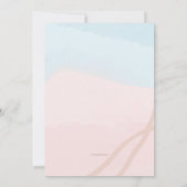 ブルーとピンクのモダン 招待状 (裏面)