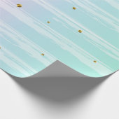 ブルーとピンクのレインボーラッピング紙 ラッピングペーパー (角)