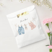 ブルーとピンクの水彩性別の表示 フェイバーバッグ (封をした状態)