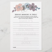 ブルーとピンクの花の結婚前お楽しみゲーム　思い出 (正面)