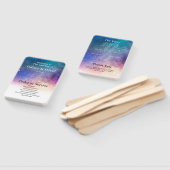 ブルーとピンクの銀河系結婚式 プログラム ハンドファン (組立なし)