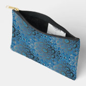 ブルーとブラックのトラベルアクセサリーバッグ アクセサリーポーチ (見開き)