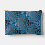 ブルーとブラックのトラベルアクセサリーバッグ アクセサリーポーチ (正面)