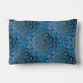 ブルーとブラックのトラベルアクセサリーバッグ アクセサリーポーチ