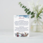 ブルーとブルゴーニュのフローラ結婚詳細披露宴 エンクロージャーカード (スタンド正面)