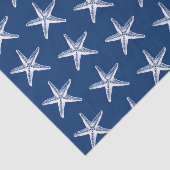 ブルーとホワイトのスターフィッシュビーチ コースト 薄葉紙 (詳細)