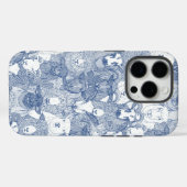 ブルーとホワイトの定番シープ Case-Mate iPhoneケース (裏面 (横))