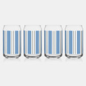 ブルーとホワイトの海岸ストライプ ガラス缶 (裏面)