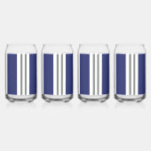 ブルーとホワイトの海岸ストライプ ガラス缶 (裏面)