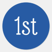 ブルーとホワイトの第1位受賞者 ラウンドシール (正面)