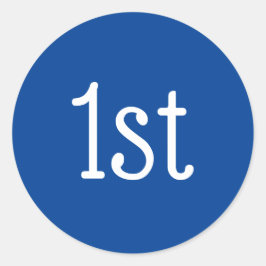 ブルーとホワイトの第1位受賞者 ラウンドシール