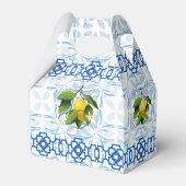 ブルーとホワイトレモ地中海のン結婚ズ フェイバーボックス (裏面サイド)