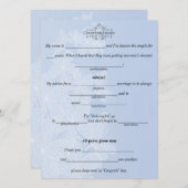 ブルーとホワイト, 結婚アドバイス, コメント, カスタム 招待状 (正面/裏面)