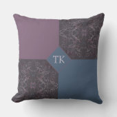 ブルーとマウヴ クッション (正面)