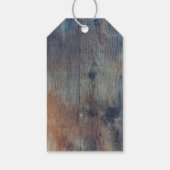 ブルーとマルーンのヴィンテージ素朴フローラ結婚 ギフトタグ (裏面)