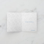 ブルーとライトブルーのウェディングドレス　サンキューレター サンキューカード (内部)