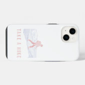 ブルーとレッドのTake a Hike iPhoneケース (裏面横)