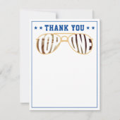 ブルーとレッドトップワン誕生日ファイターパイロット サンキューカード (正面)