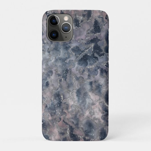 ブルーと淡紅色のバラのピンクの抽象的な水彩の染み Case-Mate iPhoneケース (裏)