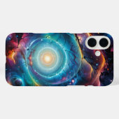 ブルーと紫の美的銀河系パターン Case-Mate iPhoneケース (裏面 (横))