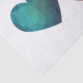 ブルーと赤いハートペアモダンのハイテクデザイン 薄葉紙 (詳細)