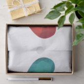 ブルーと赤いハートペアモダンのハイテクデザイン 薄葉紙 (ギフト)