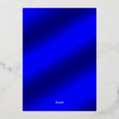 ブルーと金ゴールドの輝きライトカンパニークリスマス 箔シーズンカード (裏面)