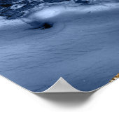 ブルーと金ゴールドアゲート縁どバー(ユダヤ教の)バル・ミツバーウェルカムポス ポスター (角)